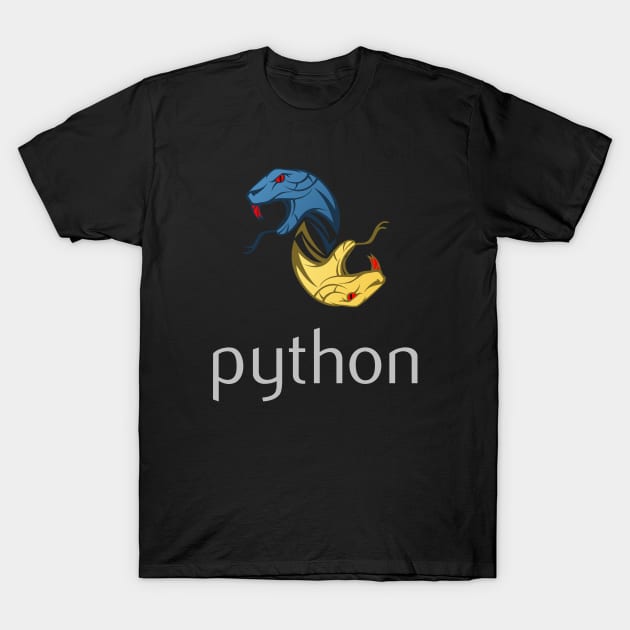 Python Programming Snakeheads T-Shirt by CWdesign